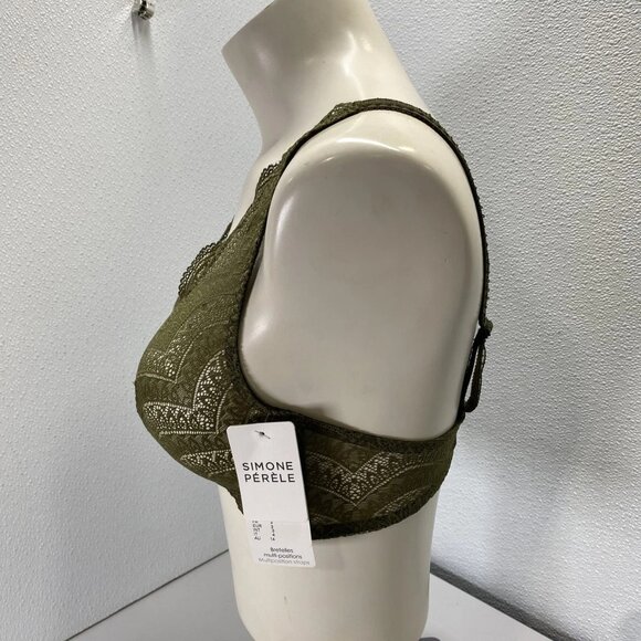 NEW SIMONE PERELE Women's Karma Lace Unlined Bralette – Size L – Adventure Green - Picture 10 of 14